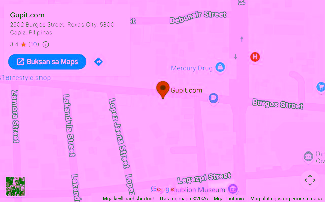 Captured public map showing the Maxim Roxas office; local preview