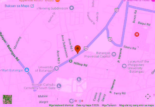Captured public map showing the Maxim Batangas office; local preview